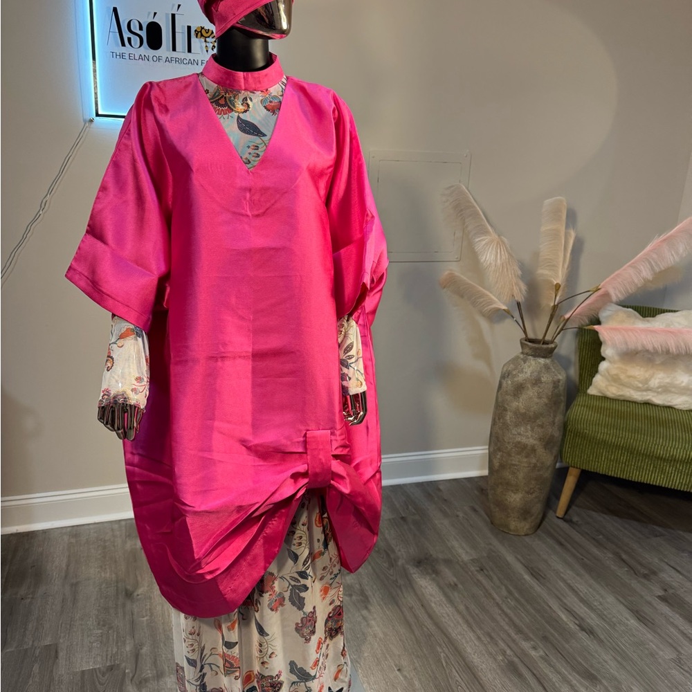 Asofi Women's Long Sleeve Pink Dress